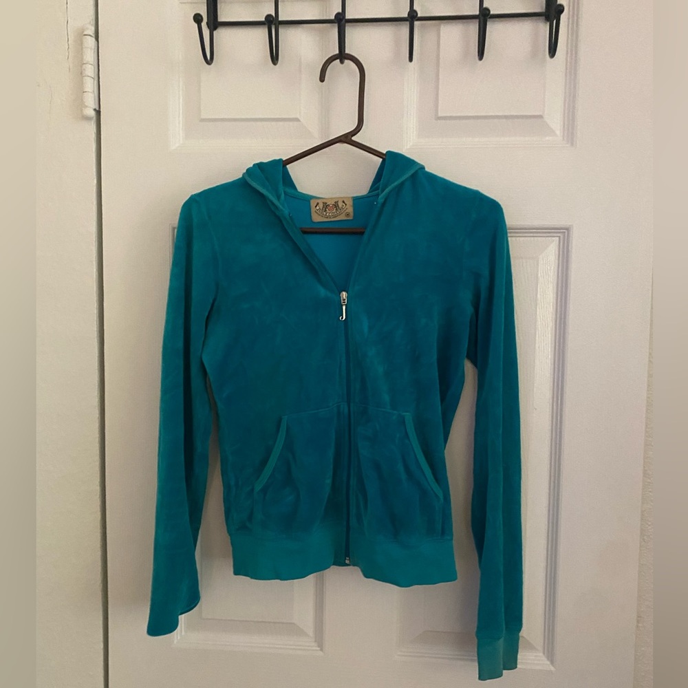 Juicy Couture Teal Hoodie Medium